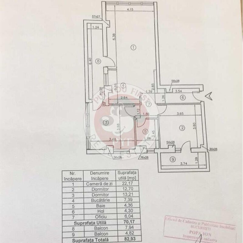 Andronache | Apartament 3 camere | Decomandat | 83mp | B11635